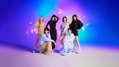 IVE (K-pop), Puma Campaign, An Yujin, Gaeul, Rei (IVE), Jang Wonyoung, Liz (IVE), Leeseo, Colorful background, Vibrant, 5K