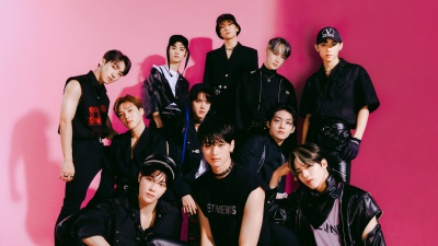 ATEEZ, Pink background, 5K, K-pop group, Hongjoong, Seonghwa, Yunho, Yeosang, San (ATEEZ), Mingi, Wooyoung, Jongho