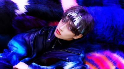 Hongjoong, ATEEZ, Vibrant, Neon, K-pop idol