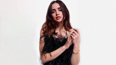 Ana de Armas, White aesthetic, White background, Actress