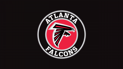 Atlanta Falcons, Emblem, Dark background, NFL team, Logo, American football team, 5K