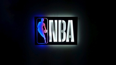NBA, Neon sign, Basketball, Logo, Glowing, Dark background, 5K