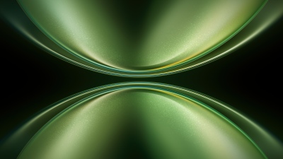 Vivo X Fold, Green abstract, 5K, Stock, Curves, Modern design, Symmetry