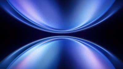 Vivo X Fold 5, Stock, Blue abstract, Curves, Futuristic, Symmetry, 5K