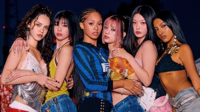 KATSEYE, Group portrait, Y2K aesthetic, Girl group, 5K
