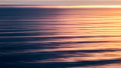 Seascape, Pattern, Waves, Sunset, Ocean, 5K