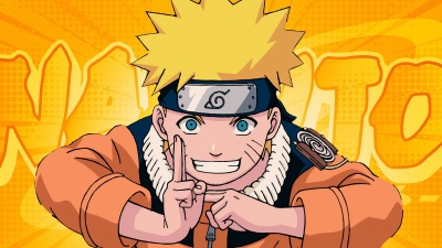 Naruto Uzumaki, Hand seal, 5K, Orange background