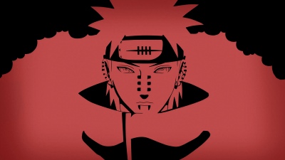 Pain, Akatsuki, Naruto, Minimalist, Black background