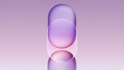 Honor Magic 8 Pro, Stock, Purple gradient, Frosted glass, Serene, Gradient background, 5K, Overlap, Glossy, Translucent