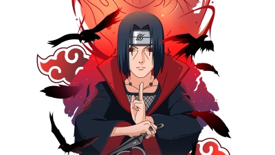 Itachi Uchiha, 8K, White background, Susanoo mode, Akatsuki, 5K, Naruto, Sharingan eye