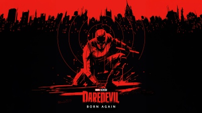 Daredevil: Born Again, Illustration, Black background, Red, Matt Murdock, DC Comics