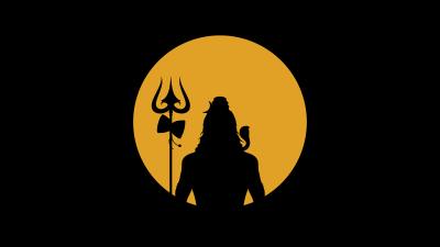 Lord Shiva, 12K, Black background, Silhouette, Minimalist, Spiritual, Hindu God, 5K, 8K, 10K, Mahadev