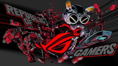 ASUS ROG, Republic of Gamers, Futuristic, 5K, Red aesthetic, Dark theme
