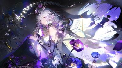 Castorice, 8K, Honkai: Star Rail, Anime girl, Purple eyes, Purple aesthetic, 5K