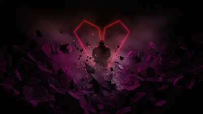 Darkseid, Supervillain, DC Comics, Love heart, Dark background, 5K