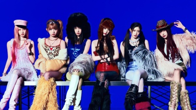 REVIVE+ (IVE), 5K, Blue background, IVE (K-pop), K-Pop singers