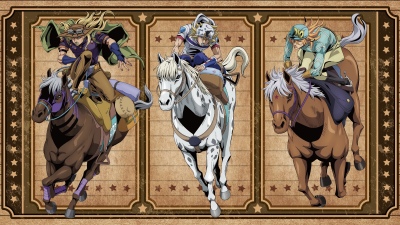 Steel Ball Run: JoJo's Bizarre Adventure, Official, Anime poster, 2026 series, Anime series, 5K, Gyro Zeppeli, Johnny Joestar, Diego Brando