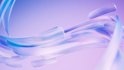 Glossy, Refraction, Gradient background, Fluidic, Purple, Blue, Translucent, Modern, Microsoft Design
