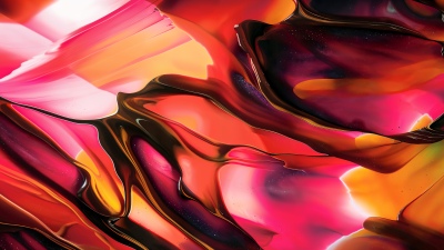 Liquid art, Abstract background, Fluid abstract, Red abstract, Ultrawide, 5K