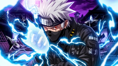 Kakashi Hatake, Lightning Blade, Naruto, 5K