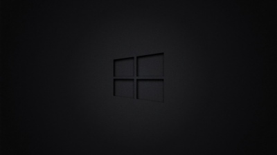 Windows 10, Dark theme, Windows logo, Dark background