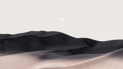 Sand Dunes, Moon, Desert, Minimalist, Xiaomi HyperOS 3.1, Grey