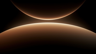 Planetary, Horizon, Spheres, Brown abstract, Huawei MatePad Edge, 5K, Black background