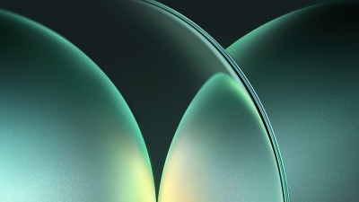 Sage green abstract, Dark theme, Modern design, Honor MagicBook Pro, 5K