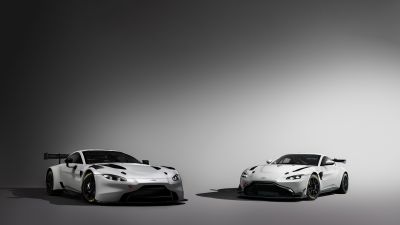 Aston Martin GT3, Aston Martin GT4, Monochrome, 2020, 5K, 8K, Black and White