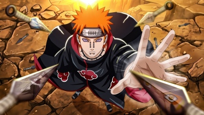 Pain (Nagato), Black cloak, Akatsuki, Naruto, 5K