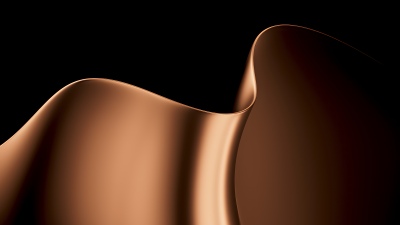 Microsoft Surface, Stock, 5K, Black background, Abstract Waves, Bronze, Satin, Elegant, Microsoft Surface Pro