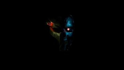 T-800 Endoskeleton Skull, The Terminator, Black background, 5K