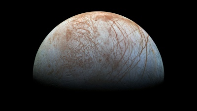 Europa, Jupiter Moon, 5K, Black background, NASA