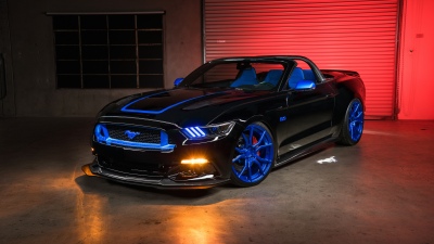 Ford Mustang GT Convertible, Blue and Black, 5K