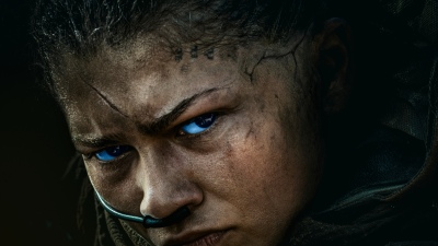 Zendaya as Chani, Dune: Part Three, 2026 Movies, Dark background, Blue eyes