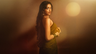Preity Mukhundhan, Traditional, Indian actress, Brown aesthetic, 5K