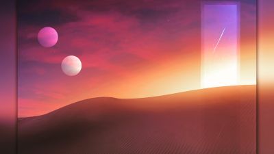 Desert, Tranquility, Sunset, Portal