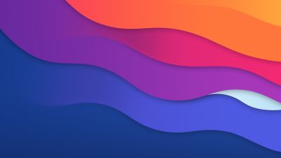 Waves, macOS Big Sur, Colorful, 5K