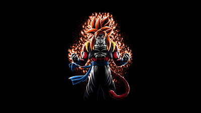 Goku Wallpaper 4K, Fusion attack, Dragon Ball Z