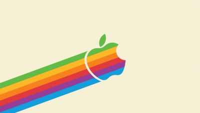 Apple logo, Colorful, Rainbow colors