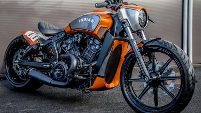 Indian Motorcycle Metz Scout Bibber Hundred, Cruiser motorcycle, Vintage, 2021, 5K