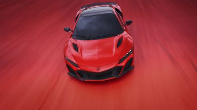 Acura NSX Type S, Electric Sports cars, Red background, Red cars, 2022, 5K, 8K