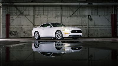 Ford Mustang GT, Ice White Appearance Package, 2022, White cars, 5K
