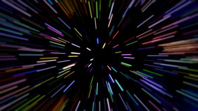 Light Speed, Space Warp, Colored rays, Big Bang, Colourful, Hyperspace