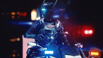 Police, Chappie, Robot, Cyberpunk, Cop, Concept Art