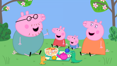 Peppa Pig family, Cartoon, TV series, Daddy Pig, Mummy Pig, George Pig