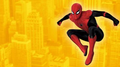 Spider-Man: Far from Home, Marvel Superheroes, Marvel Comics, Yellow background
