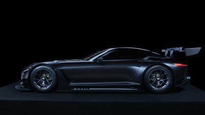 Toyota GR GT3 Concept, Sports cars, 2022, Black background, 5K, 8K
