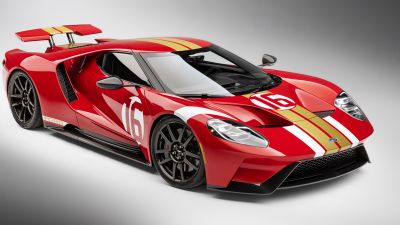 Ford GT Alan Mann Heritage Edition, Sports cars, 2022, Red cars, 5K, 8K