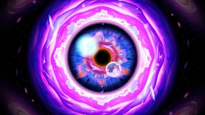 Eye, Dream, Space, Galaxy, Purple background